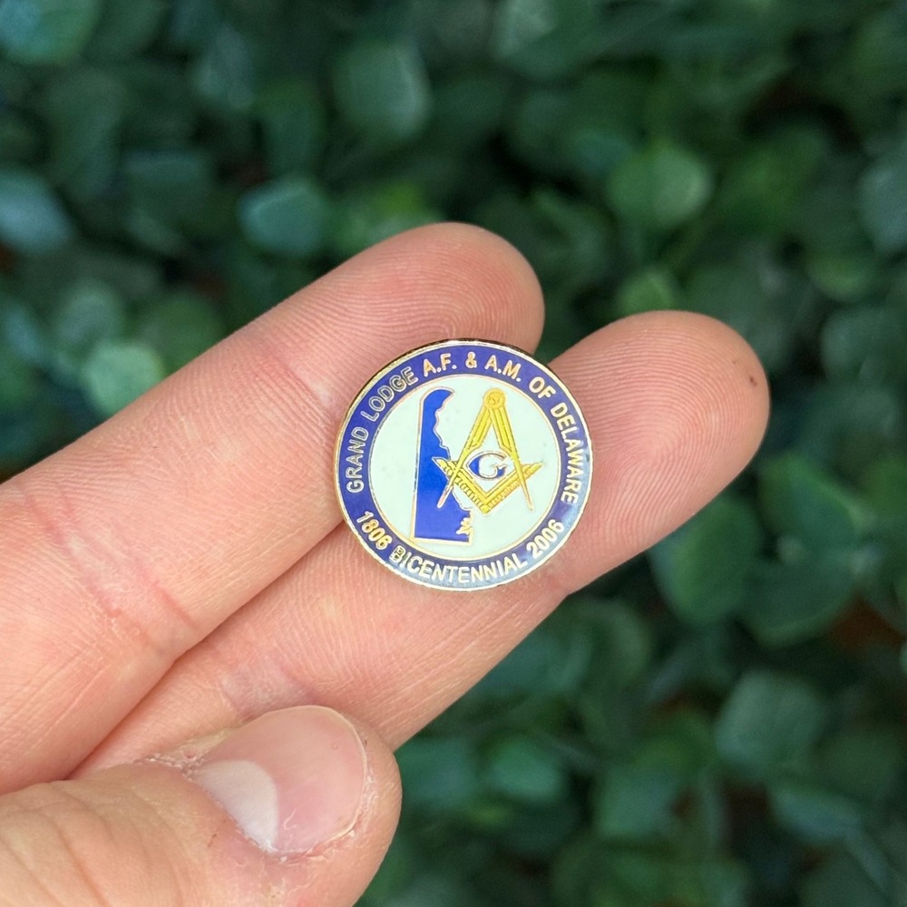 Masonic Pin Grand Lodge AF & AM of Delaware Bicentennial Lapel Pin
